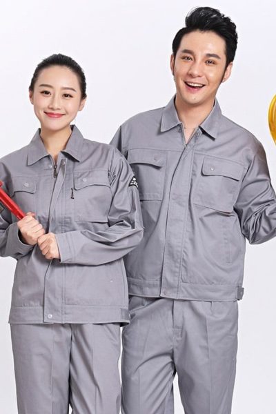 Đồng phục bảo hộ lao động – Quần áo bảo hộ lao động màu xám tay dài 17