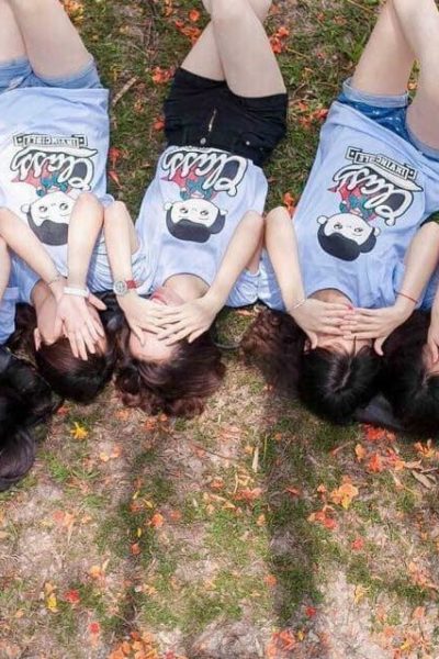 Đồng phục áo thun – Áo thun nhóm lớp cổ tròn màu xanh tay ngắn 03