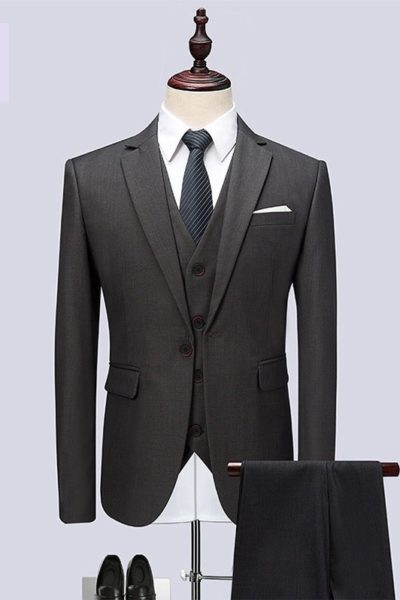 Đồng phục công sở – Áo vest nam màu xám đen 33