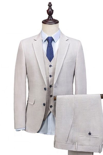 Đồng phục công sở – Áo vest nam màu xám trắng 41