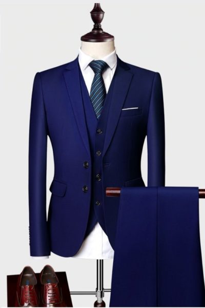 Đồng phục công sở – Áo vest nam màu xanh đen 42