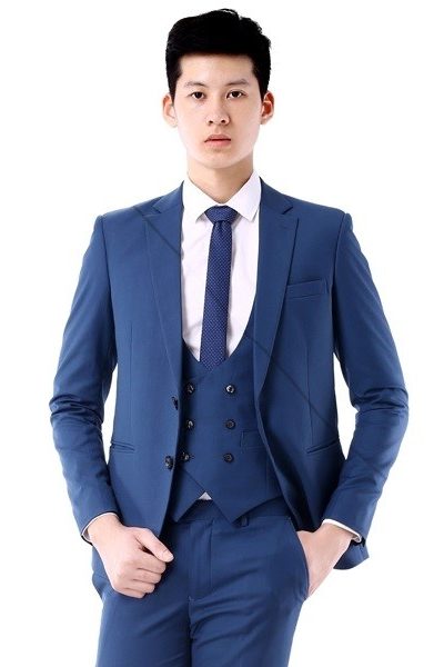 Đồng phục công sở – Áo vest nam màu xanh 52