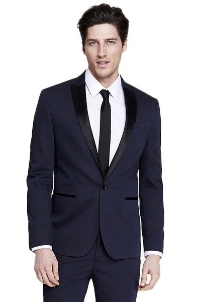 Đồng phục công sở – Áo vest nam màu xanh đen phối đen 59