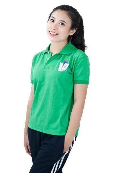 Đồng phục học sinh sinh viên – Đồng phục thể dục áo thun cổ trụ màu xanh, quần xanh đen 3 sọc trắng 21
