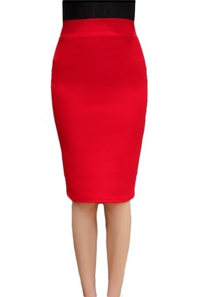 Đồng phục công sở – Chân váy body màu đỏ 20