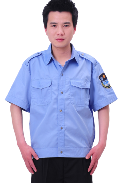 Đồng phục bảo vệ vệ sĩ – Quần áo bảo vệ vệ sĩ áo sơ mi xanh quần tây đen 28