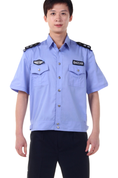 Đồng phục bảo vệ vệ sĩ – Quần áo bảo vệ vệ sĩ áo sơ mi xanh quần tây đen 30