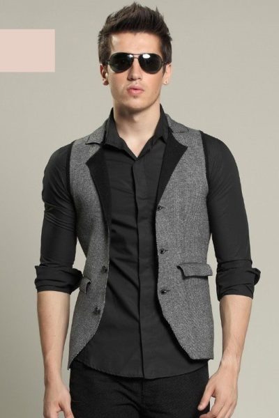 Đồng phục công sở – Áo ghi lê nam màu xám 36