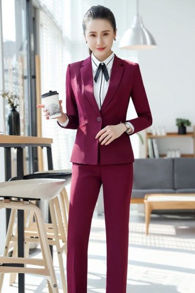 Đồng Phục Nhà Hàng Khách Sạn-Đồng Phục Quản Lý Quần Âu Đỏ Đô, Vest Đỏ Đô 67