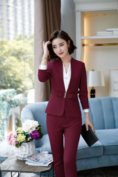 Đồng Phục Nhà Hàng Khách Sạn-Đồng Phục Quản Lý Quần Đỏ, Vest Đỏ 93