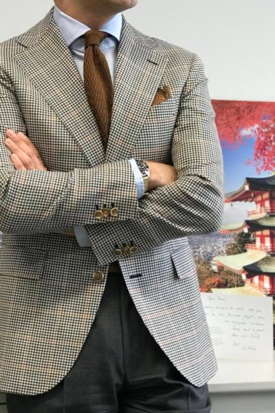 Đồng Phục Công Sở-Áo Vest Nam Kẻ Sọc Caro 88
