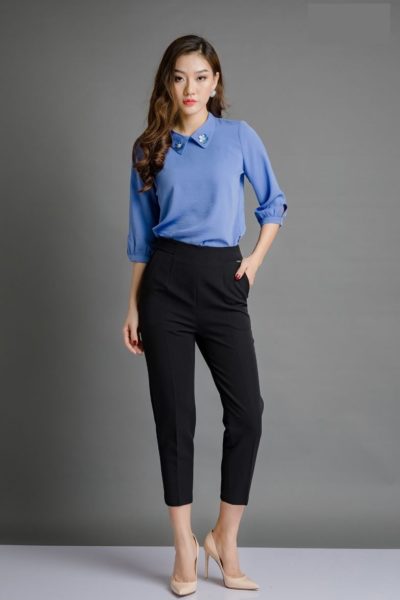 Đồng Phục Công Sở-Quần Âu Nữ Màu Đen 107