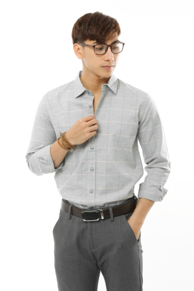Đồng Phục Công Sở-Áo Sơ Mi Nam Sọc Caro 70