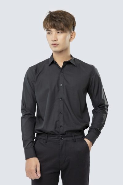 Đồng Phục Công Sở-Áo Sơ Mi Nam Màu Đen 79