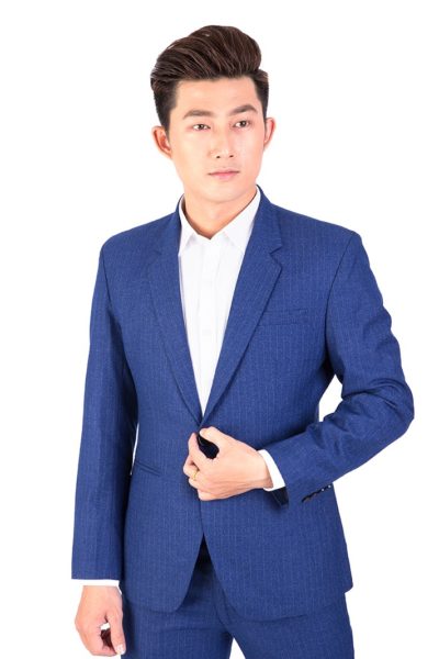 Đồng Phục Công Sở-Áo Vest Nam Màu Xanh Dương 112
