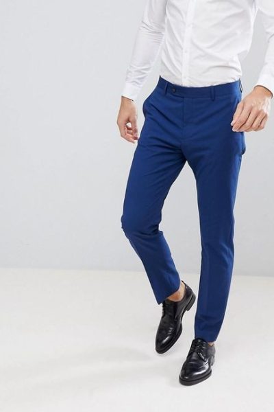 Đồng phục công sở – Quần âu nam màu xanh dương 57