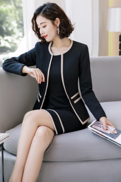Đồng Phục Công Sở-Áo Vest Nữ Màu Đen 60