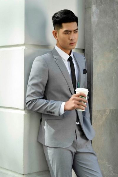 Đồng Phục Công Sở-Áo Vest Nam Màu Xám 91