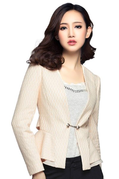 Đồng phục công sở – Áo vest nữ màu hồng 118