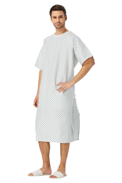Đồng phục bệnh viện – Đồng phục bệnh nhân màu trắng họa tiết 67