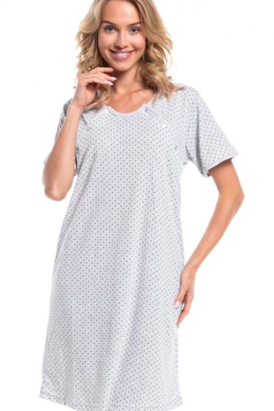 Đồng phục bệnh viện – Đồng phục bệnh nhân màu trắng chấm bi 77