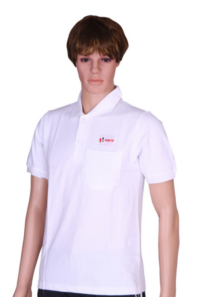 Đồng Phục Áo Thun-Áo Thun Cổ Trụ Màu Trắng 108